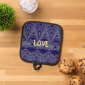 Soft Swirls Love (Purple) Topflappen (Oben Unten)