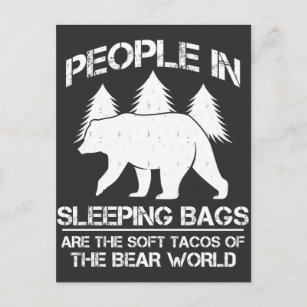 Soft Tacos of The Bear Camping Nature Camper Postkarte