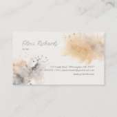 Soft Tan und Grau Visitenkarte (Rückseite)