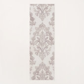 Soft Taupe Damask Watercolor Classic Floral Yogamatte (Vorderseite)