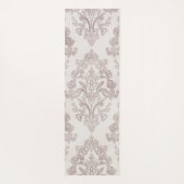 Soft Taupe Damask Watercolor Classic Floral Yogamatte (Rückseite)