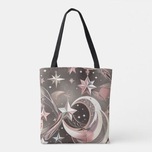 Soft Taupe Rose Moon Warm Neutral Aesthetic Tasche (Rückseite)