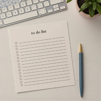 Soft Taupe To Do List Minimalist Teacher Simple Notizblock