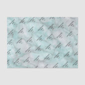 Soft Teal Green Marble Seidenpapier (Vorderseite)