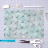 Soft Teal Green Marble Seidenpapier (Handwerk)