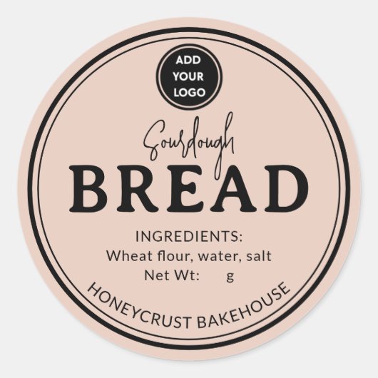 Soft Terracotta Bakery Sourdough Bread Sticker (Vorderseite)