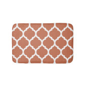 Soft Terracotta Marokkanisch Trellis Quatrefoil Badematte (Vorderseite)