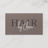 Soft Touch Mattes Neutrales QR-Code-Haarstylist Visitenkarte (Vorderseite)