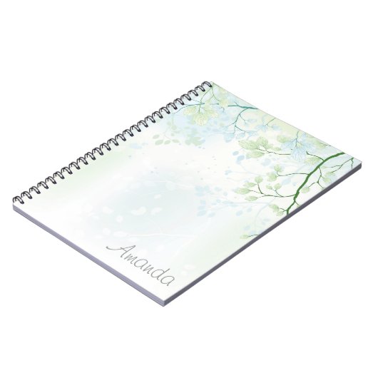 Soft Trees & Blätter Notebook Notizblock (Linke Seite)