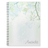 Soft Trees & Blätter Notebook Notizblock (Vorderseite)