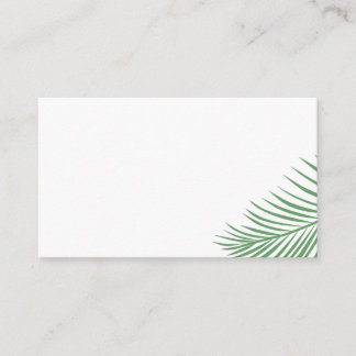 Soft Tropical Palm Leaf Platzkarte