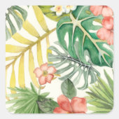 Soft Tropics Quadratischer Aufkleber (Vorderseite)