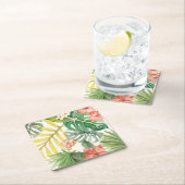 Soft Tropics Rechteckiger Pappuntersetzer (Vor Ort)