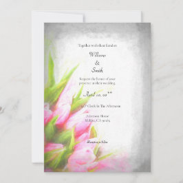 Soft Tulips Wedding Invitation (anpassbar) Hinweiskarte