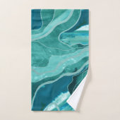 Soft Turquoise Aquamarin Marble Agate Glam #1 #dec Badhandtuch Set (Handtuch)