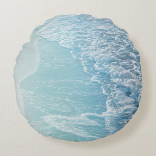 Soft Turquoise Ocean Dream Waves #2 #water #decor  Rundes Kissen