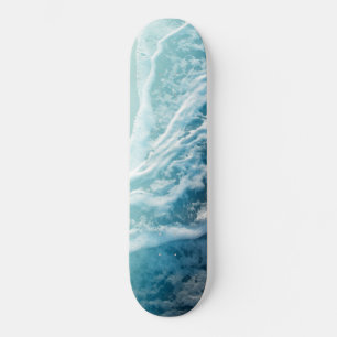 Soft Turquoise Ocean Dream Waves #3 #water #decor Skateboard