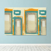 Soft und Bold Rothko Inspiriert Vertikal Abstrakt Leinwanddruck (Insitu (Holzboden))