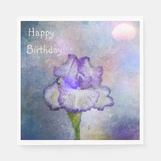 Soft und Hübsche Iris Serviette (Vorderseite)