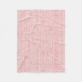 Soft Valentine Gingham Fleece Baby Blanket