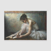 Soft Vintag Ballerina Tying Slippers Decouver Seidenpapier (Vorderseite)