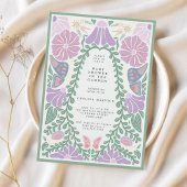 Soft Vintage Lavender Baby Shower Invitation Einladung