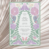 Soft Vintage Lavender Baby Shower Invitation Einladung