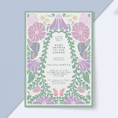 Soft Vintage Lavender Baby Shower Invitation Einladung