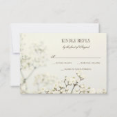 Soft Vintages Gipskraut Hochzeit RSVP (Vorderseite)