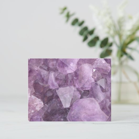 Soft Violet Amethyst Postkarte (Stehend Vorderseite)