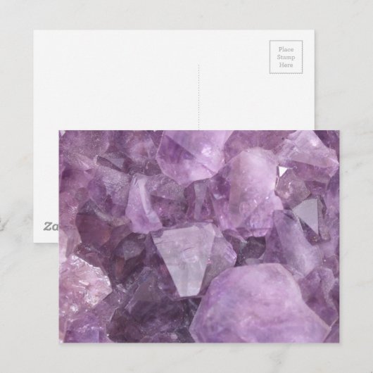 Soft Violet Amethyst Postkarte (Vorne/Hinten)