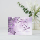 Soft Violet Orchid Design Postkarte (Stehend Vorderseite)
