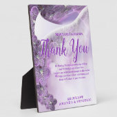 Soft Violet Orchid vielen Dank Fotoplatte (Seite)