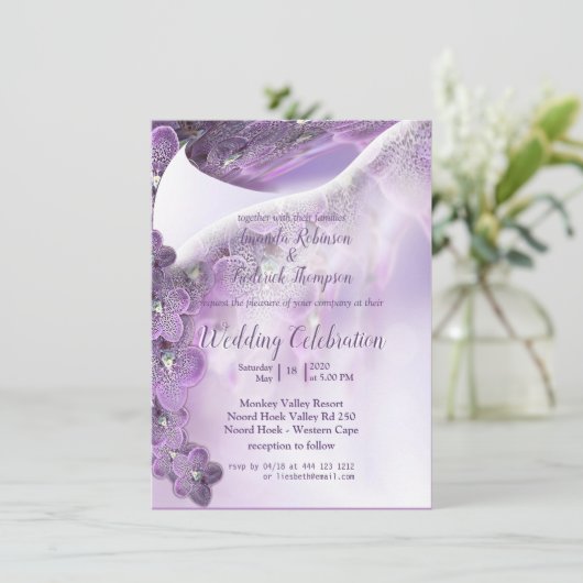 Soft Violet Orchid Wedding (Stehend Vorderseite)