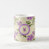 Soft Violet Pattern on Pale Yellow Kaffeetasse (Mittel)