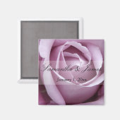 Soft Violet Rose Personal Wedding Magnet (Vorderseite/Rückseite)