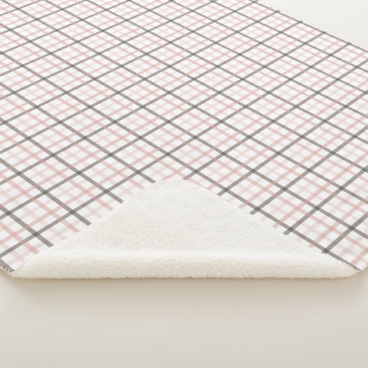 Soft, warm combinations of pink and brown stripes sherpadecke (3/4)