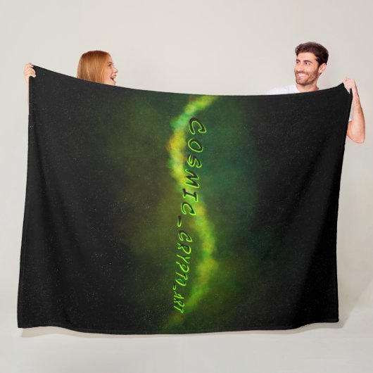 Soft Warm Fleece Blanket Cosmic Crypto Art Logo (Beispiel)