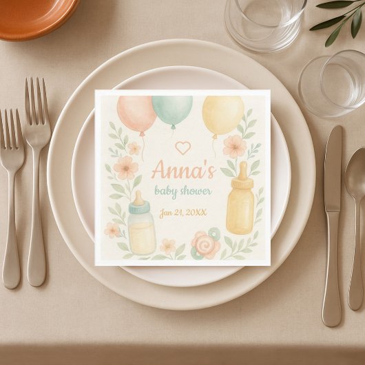 Soft Watercolor Babydusche Serviette