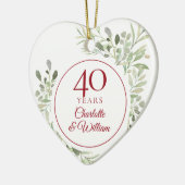 Soft Watercolor-Blätter 40 Jahre alt Keramik Ornament (Links)