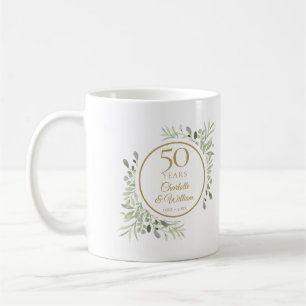 Soft Watercolor Blätter 50 Jahre alt Kaffeetasse
