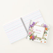 Soft Watercolor-Blume | Dein Name | Notizblock (Innenseite)