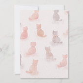 Soft Watercolor Cat Pattern Invitation Einladung (Vorderseite)