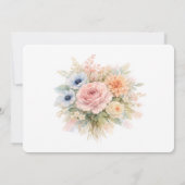 Soft Watercolor Floral Bachelorette Party Einladung (Rückseite)