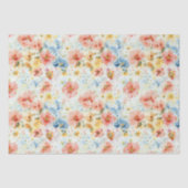 Soft Watercolor Floral Boho Wildflower Gift Wrap  Seidenpapier (Vorderseite)