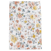 Soft Watercolor Floral Botanical Pattern Mittlere Geschenktüte (Vorderseite)