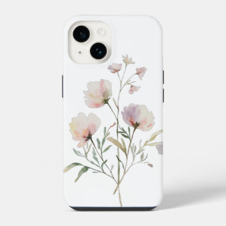 Soft Watercolor Floral iPhone Case 14 Hülle