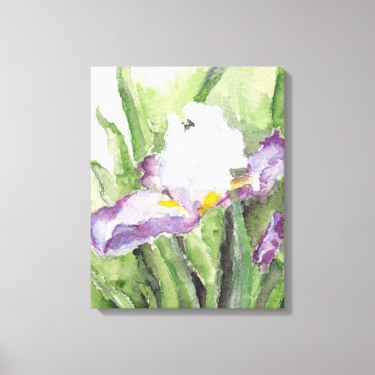 Soft Watercolor Iris Leinwanddruck (Vorderseite)