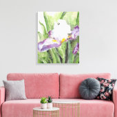 Soft Watercolor Iris Leinwanddruck (Insitu (Wohnzimmer))