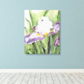 Soft Watercolor Iris Leinwanddruck (Insitu (Holzboden))